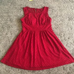 Dress barn red faux sweetheart dress